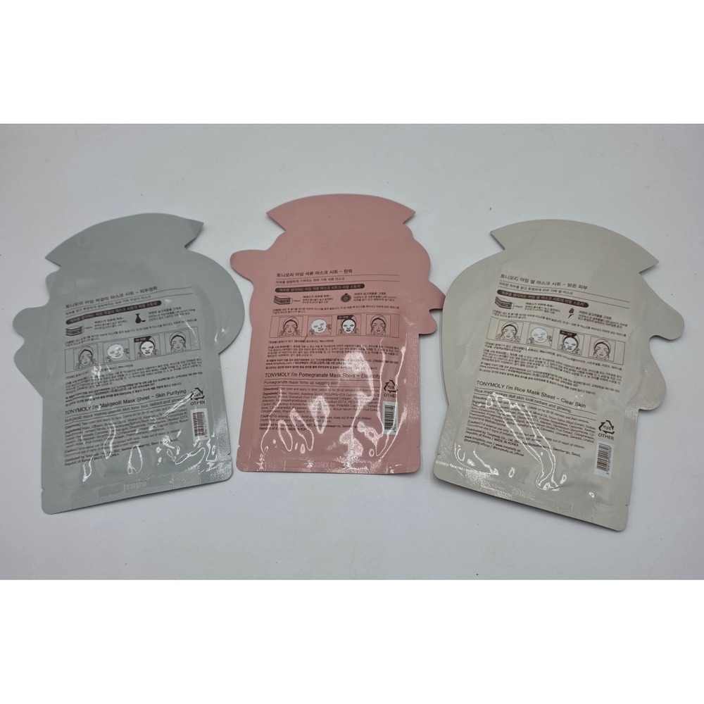 TONYMOLY I'm Real Sheet Mask Set Makgeolli Pomegranate Rice 3 Pack K-Beauty - Picture 2 of 8